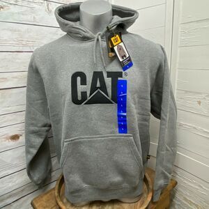 CAT Caterpillar Heavy Machinery Equipment Logo Hoodie Sweatshirt Pullover Large